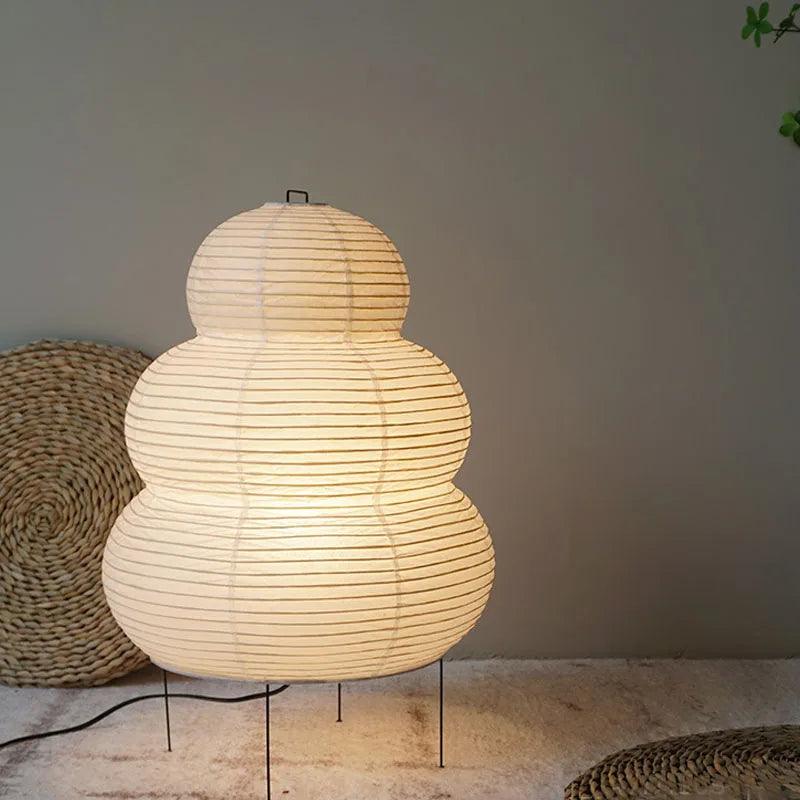 Buijou – Elegante Japandi Vloerlamp van Rijstpapier - Afbeelding 3