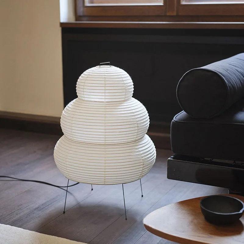 Buijou – Elegante Japandi Vloerlamp van Rijstpapier - Afbeelding 4