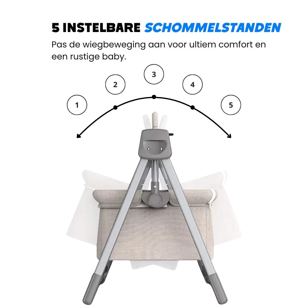 Draagbaar Babybed - Elektrische Wieg, Multifunctionele Schommelbed - Afbeelding 4