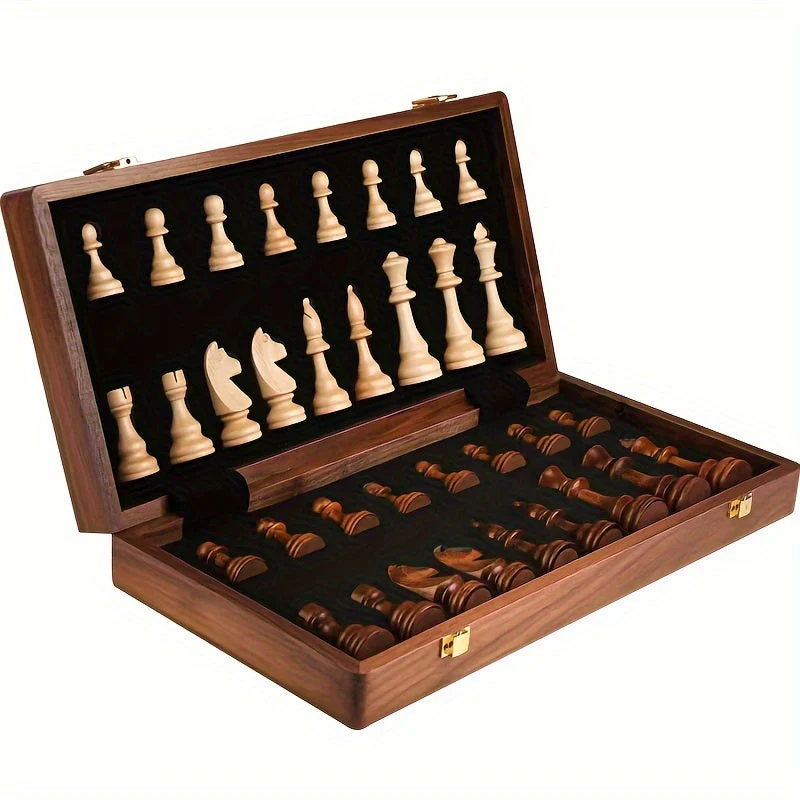 Houten Schaakset - Perfect voor Competitief Spel en Strategie - Afbeelding 4
