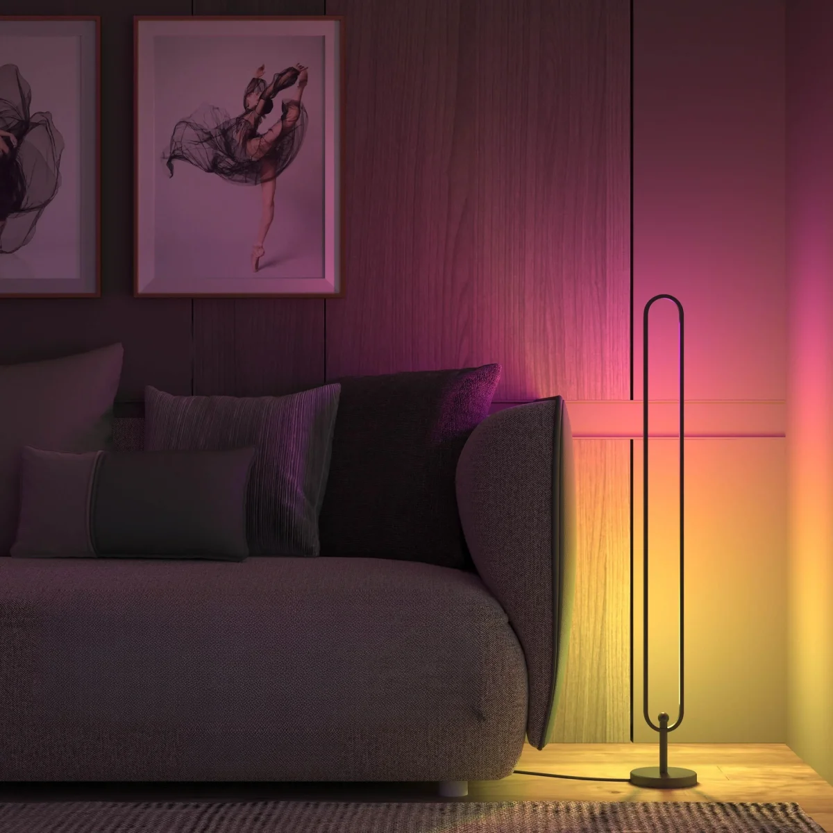 Infinity Staande LED Vloerlamp voor Elegante Interieurs - Afbeelding 2