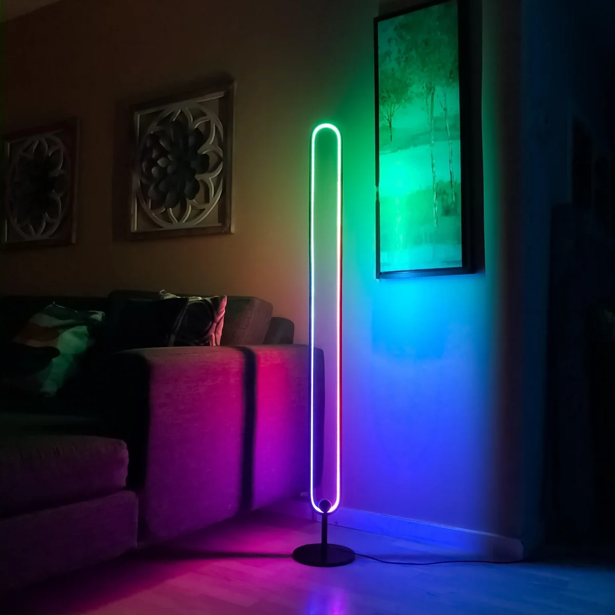 Infinity Staande LED Vloerlamp voor Elegante Interieurs - Afbeelding 3