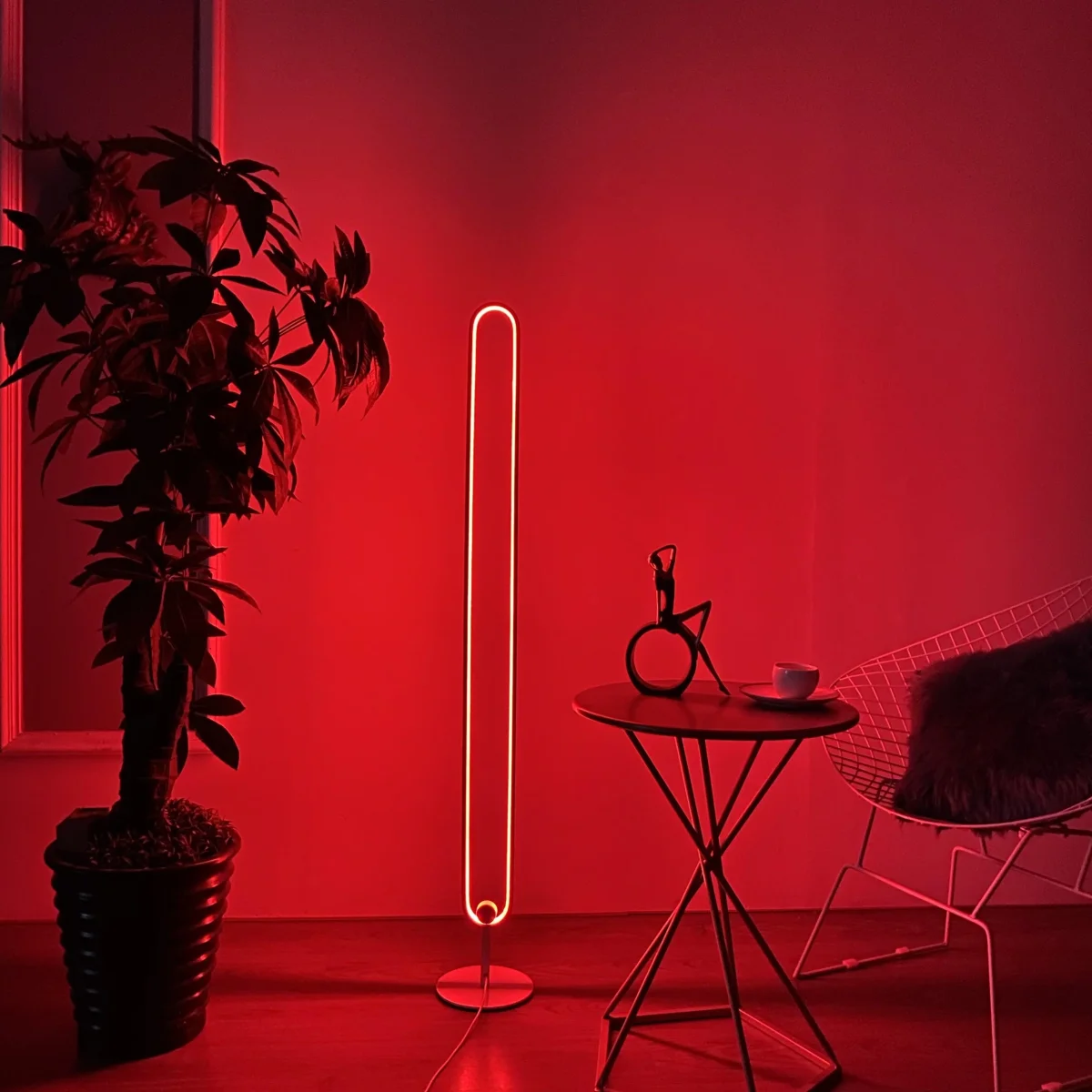 Infinity Staande LED Vloerlamp voor Elegante Interieurs - Afbeelding 8