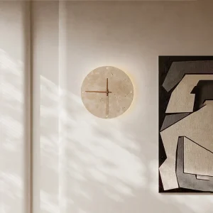 Möni - Stenen Wandlamp & Klok voor Stijlvolle Verlichting