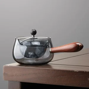 Rotary Glazen Theepot met Infuser voor Perfecte Thee